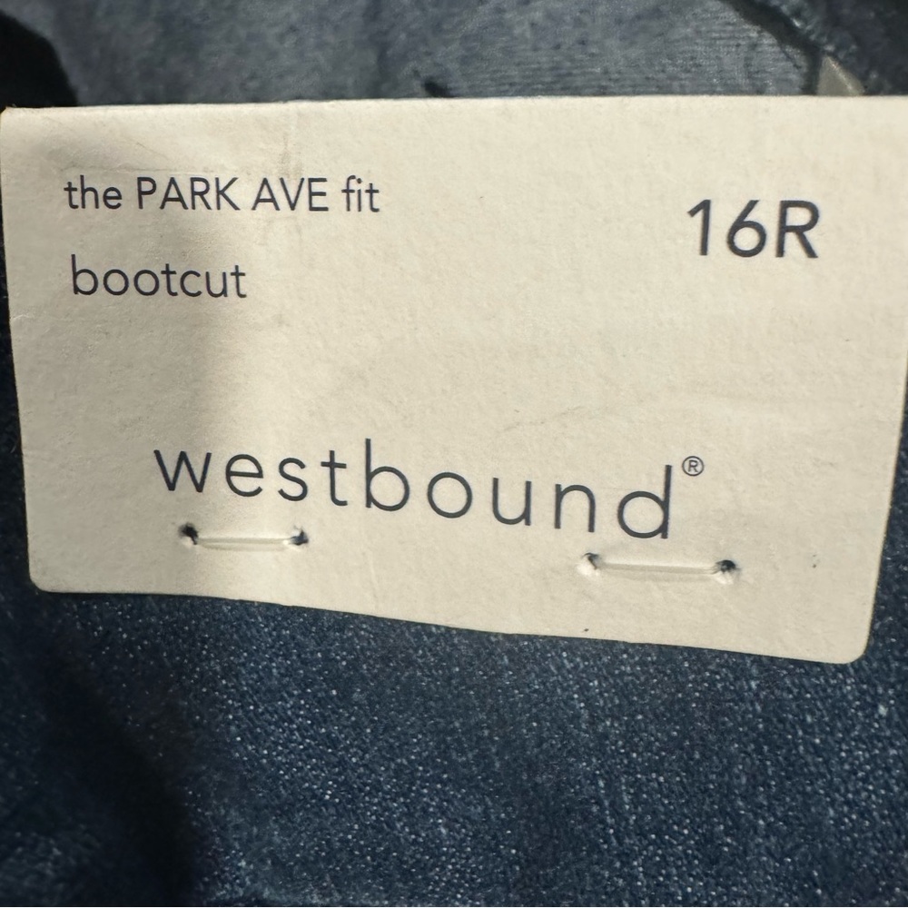 Westbound The Park Avenue Fit Bootcut Denim Jeans Size 16 R - Picture 4 of 11